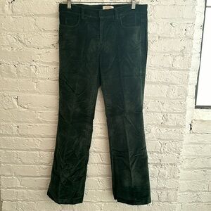 Talbots petites mid-rise hunter green straight leg with stretch pants